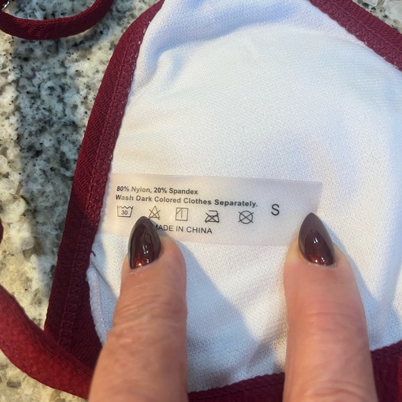 No Boundaries Light Blue and Burgundy Bikini Set. Two for the price of one - Picture 9 of 9